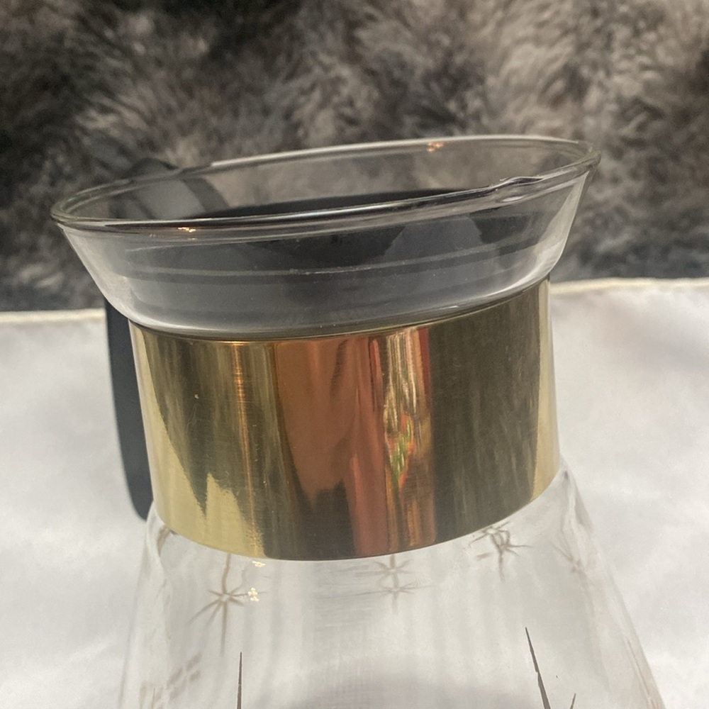 Mid Century Modern "Corning " atomic starburst glass carafe - Picture 6 of 16